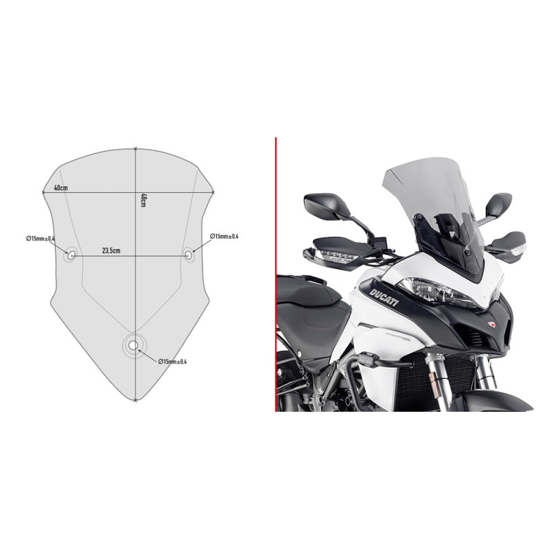 Cupolino specifico fumé per Ducati Multistrada 950 (17 - 18)