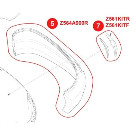 Z564A900R - Fascioni laterali V56