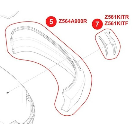 Z560KITF - Set catadiottri coperchio fumé con parabole cromate (per V56NT e V56NNT)