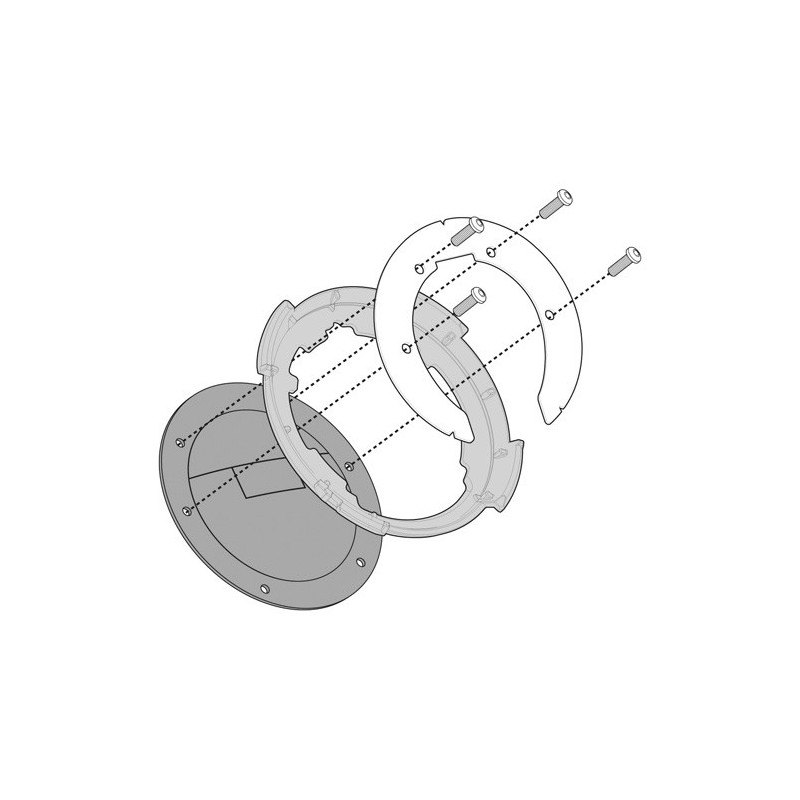 Flangia Specifica Per Borse Da Serbatoio TANKLOCK per Kawasaki Versys 650 (10 - 14)