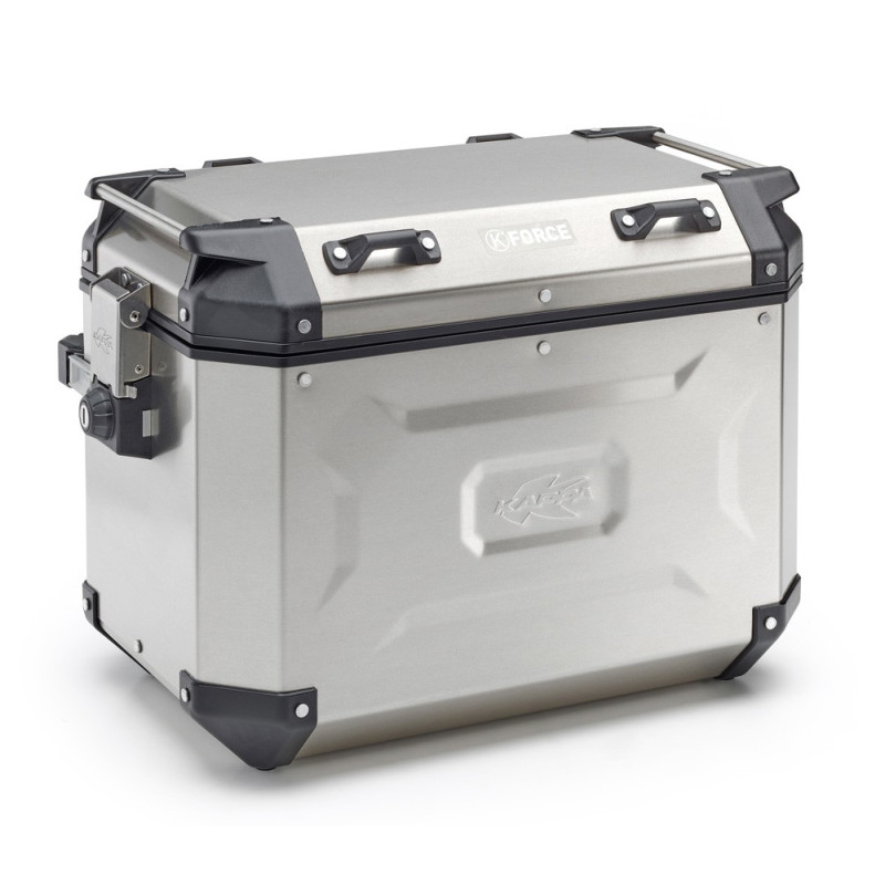 Pair of KAPPA KFORCE side cases in natural aluminum 48 lt. - Visenzi Motomarket