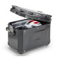 KAPPA KFORCE left side case in black painted aluminum 48 lt.