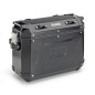 KAPPA KFORCE left side case in black painted aluminum 37 lt.