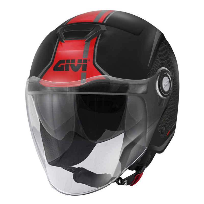 Casco Jet GIVI 12.5 Graphic Touch Matt Black / Red - Visenzi Motomarket
