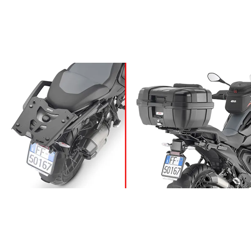 Attacco per bauletto in alluminio nero per BMW R 1300 GS (24 - 25) SRA5143 - Visenzi Motomarket