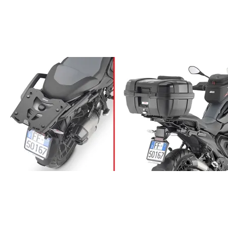 Attacco per bauletto in alluminio nero per BMW R 1300 GS (24 - 25) SRA5143