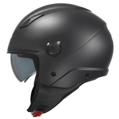 Kappa KV58 Solid Black Jet Helmet - Visenzi Motomarket