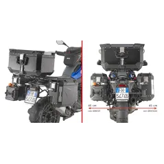Portavaligie PL ONE-FIT con lato destro scantonato per valigie Trekker Outback per BMW R 1300 GS (24) PLOS5143CAM