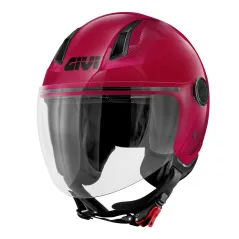 GIVI 11.7 Solid Color Glossy Bordeaux demi-jet helmet - Visenzi Motomarket
