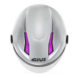 Casco Jet GIVI 11.7 Solid Color Matt Grey / Pink - Visenzi Motomarket