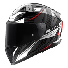 Casco integrale LS2 FF811 Vector II Carbon Savage bianco/rosso/grigio - Visenzi Motomarket