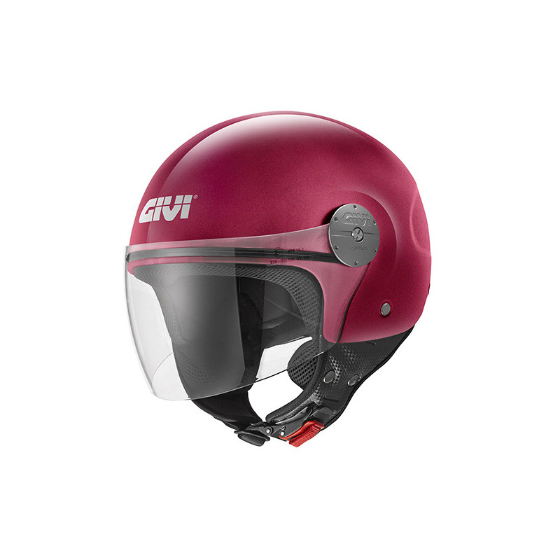 GIVI 10.7 EVO Solid Color Demi-Jet Helmet, bordeaux - Visenzi Motomarket