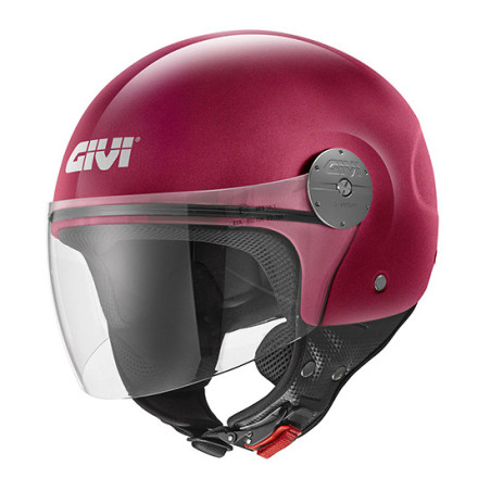 Casco Demi-Jet GIVI 10.7 EVO Solid Color bordeaux