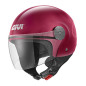 Casco Demi-Jet GIVI 10.7 EVO Solid Color bordeaux