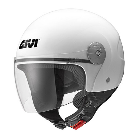 GIVI 10.7 EVO Solid Color Demi-Jet Helmet, white