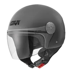 Casco Demi-Jet GIVI 10.7 EVO Solid Color grigio opaco - Visenzi Motomarket
