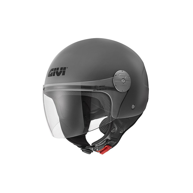 GIVI 10.7 EVO Solid Color Demi-Jet Helmet, matt grey - Visenzi Motomarket