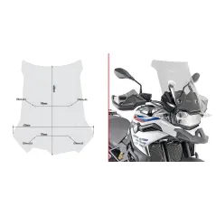 Cupolino specifico fumé 44 x 47 cm (H x L) per BMW F 800 GS (24) D5127S