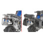 Adattatore in acciaio inox per utilizzare una coppia di valigie MONOKEY® sul portavaligie laterali originali Adattatore in acciaio inox per utilizzare una coppia di valigie MONOKEY® sul portavaligie laterali originali