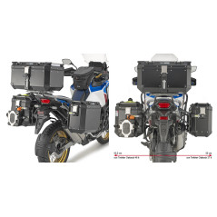 Portavaligie PL ONE-FIT per valigie MONOKEY® CAM-SIDE Trekker Outback per Honda CRF1100L Africa Twin (24) PLO1178CAM