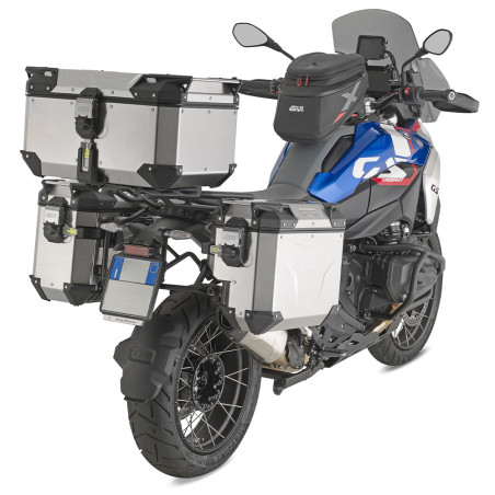 Valigia laterale destra scantonata GIVI Trekker Outback EVO Smart Alluminio 33 lt.