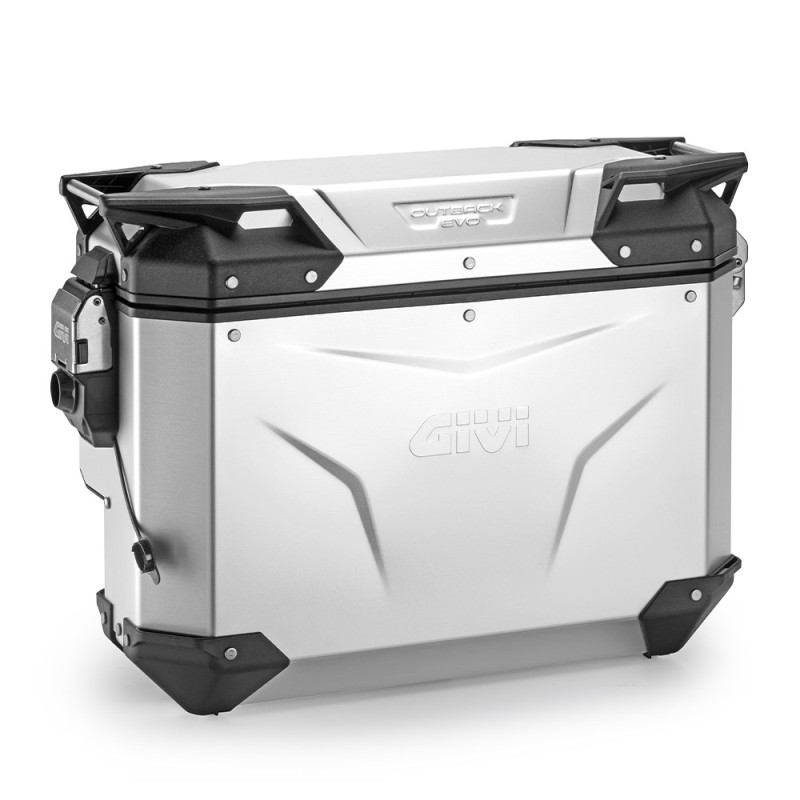 Valigia laterale destra scantonata GIVI Trekker Outback EVO Smart ANODIZZATO 33 - Visenzi Motomarket