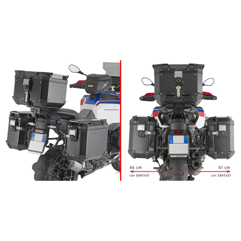 Portavaligie laterale per valigie MONOKEY CAM-SIDE Trekker Outback per BMW R 1300 GS Adventure (25) PLO5146CAM