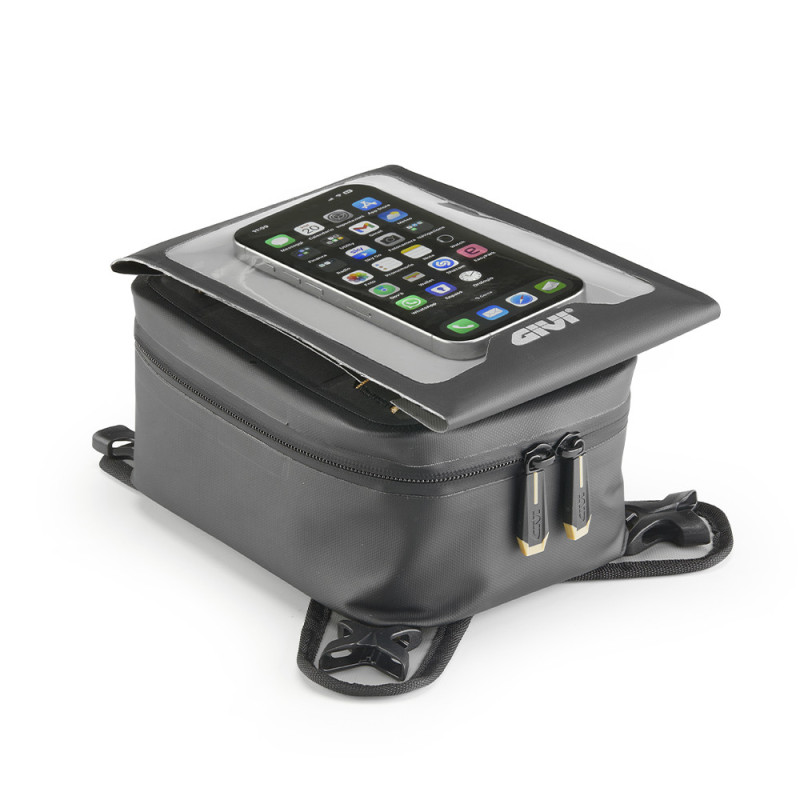 Borsa serbatoio GIVI Waterproof 10 lt con cinghie a clip cam buckle per sgancio rapido, 10 lt GRT728 - Visenzi Motomarket