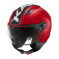 Demi Jet Helmet Kappa KV57 Striker Glossy Red/White