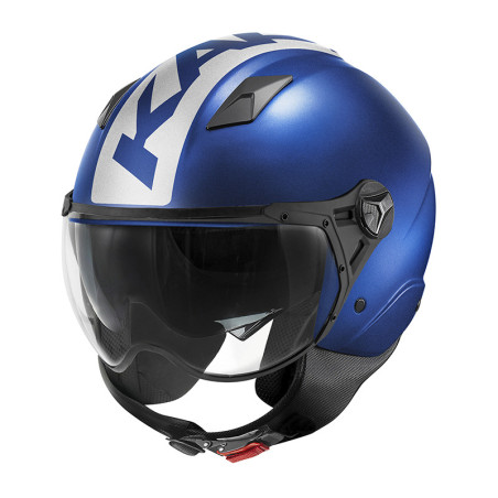 Casco Demi Jet Kappa KV57 Striker blu opaco/argento