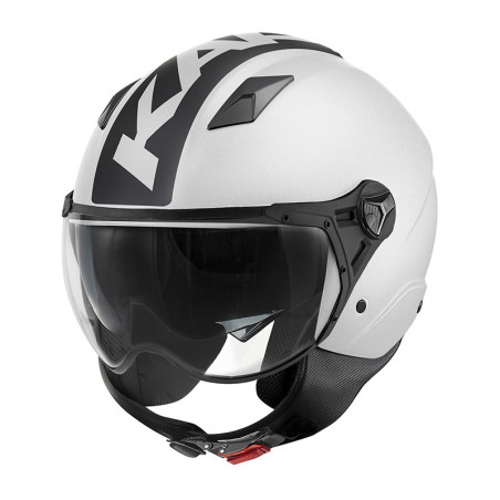 Casco Demi Jet Kappa KV57 Striker bianco perla opaco / nero - Visenzi Motomarket