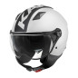 Demi Jet Helmet Kappa KV57 Striker pearl white matt / black
