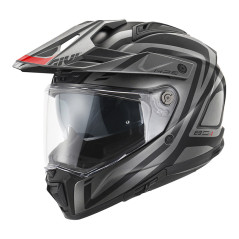 GIVI 80.1 Apex Full Face Helmet Matt Black / Titanium / Red - Visenzi Motomarket