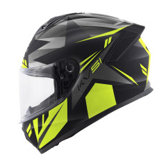 Casco Integrale Kappa KV51 ZENITH nero opaco / titanio / giallo fluo