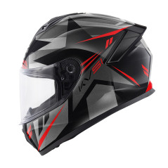 Casco Integrale Kappa KV51 ZENITH nero lucido / titanio / rosso - Visenzi Motomarket