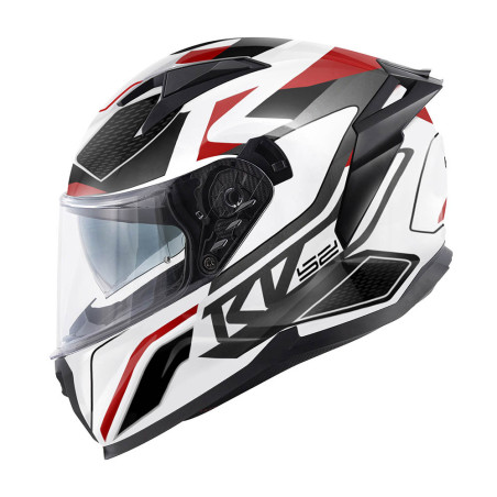 Casco Integrale Kappa KV52 Atlantic bianco / rosso / nero - Visenzi Motomarket