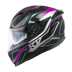 Casco Integrale Kappa KV52 Atlantic Lady nero / fucsia / argento - Visenzi Motomarket