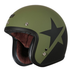 Casco Jet ORIGINE Primo Star Army Verde Nero Opaco - Visenzi Motomarket