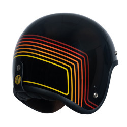 ORIGINE Primo Sunrise Red/Black Retro Jet Helmet E2206