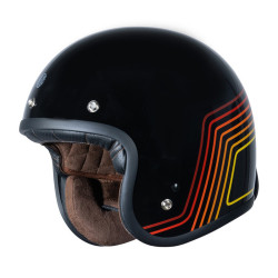 ORIGINE Primo Sunrise Red/Black Retro Jet Helmet E2206 - Visenzi Motomarket