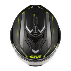Casco Flip-Back GIVI X36 Fiber Pulse nero opaco / giallo - Visenzi Motomarket