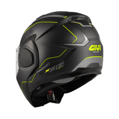 Casco Flip-Back GIVI X36 Fiber Pulse nero opaco / giallo - Visenzi Motomarket