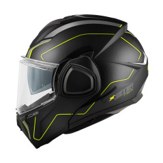 Casco Flip-Back GIVI X36 Fiber Pulse nero opaco / giallo - Visenzi Motomarket