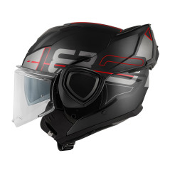 Casco modulare Flip-Back GIVI X36 Vertigo nero opaco / rosso