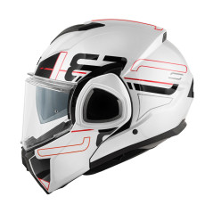 Casco modulare Flip-Back GIVI X36 Vertigo bianco / nero / rosso