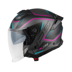 Casco Jet GIVI X31 Impact nero / titanio / fucsia