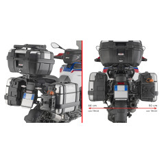 Portavaligie laterale per valigie MONOKEY per BMW R 1300 GS Adventure (25) PLO5146MK