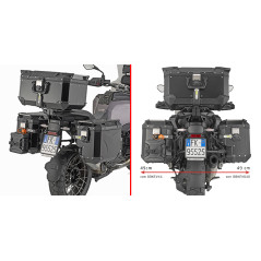 Portavaligie laterale con lato destro scantonato per valigie Trekker Outback per BMW R 1300 GS Adventure (25) PLOS5146CAM