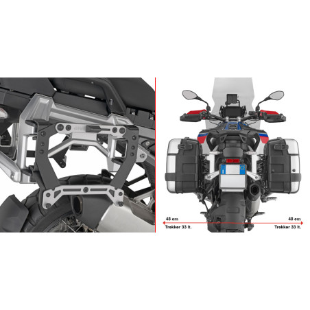 Adattatore per valigie MONOKEY® per portavaligie laterali originali per BMW R 1300 GS Adventure (25) PL5146 - Visenzi Motomarket