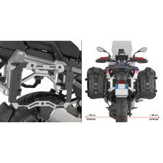 Adattatore per valigie MONOKEY® CAM?SIDE sui portavaligie originali per BMW R 1300 GS Adventure (25) PL5146CAM